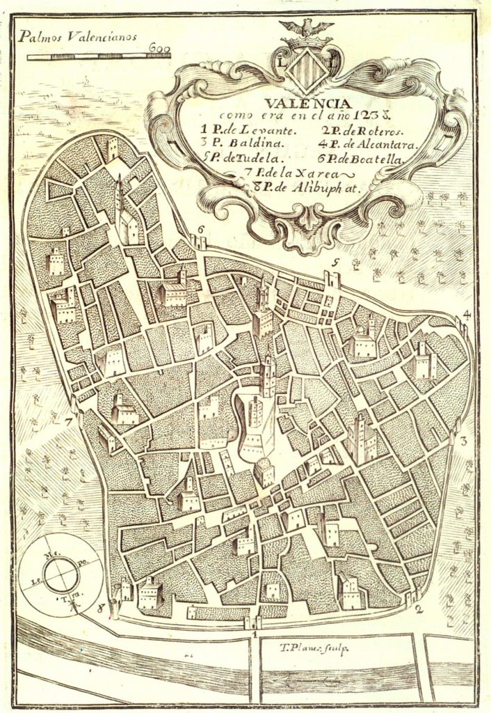 Valencia como era en el año 1238.