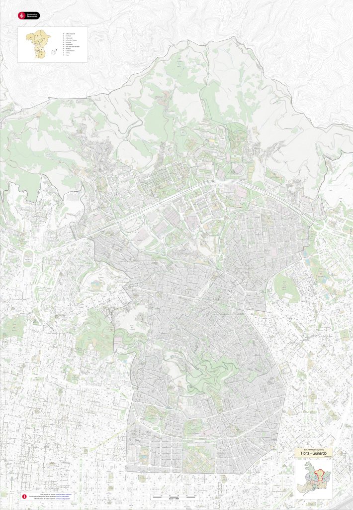Plano del distrito de Horta-Guinardó.