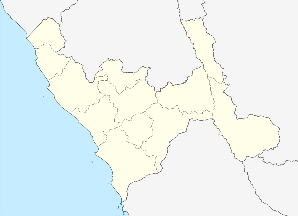 Mapa mudo del departamento de La Libertad.