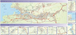 Mapa del área metropolitana de Bilbao o el Gran Bilbao