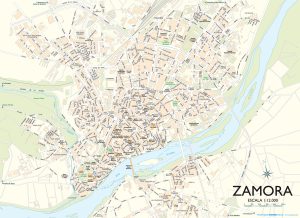 Mapa de la ciudad de Zamora