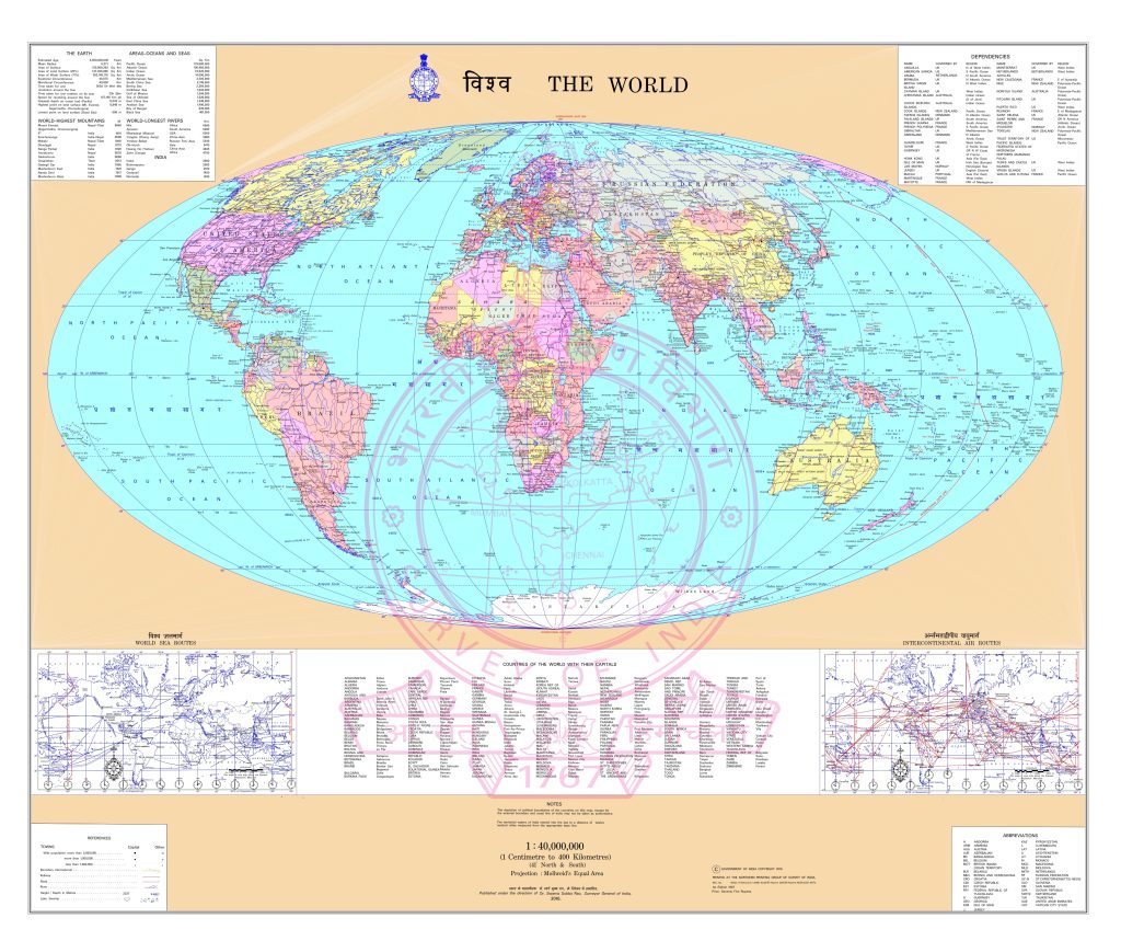 Mapa del mundo con países.