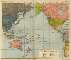 El Océano Pacífico en 1910.