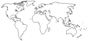 Mapa mudo del mundo