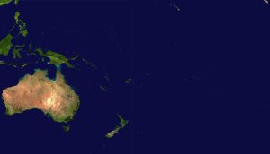 Imagen satelital compuesta de Oceanía.