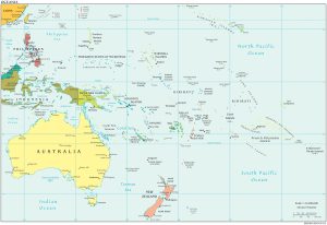 Mapa político de Oceanía