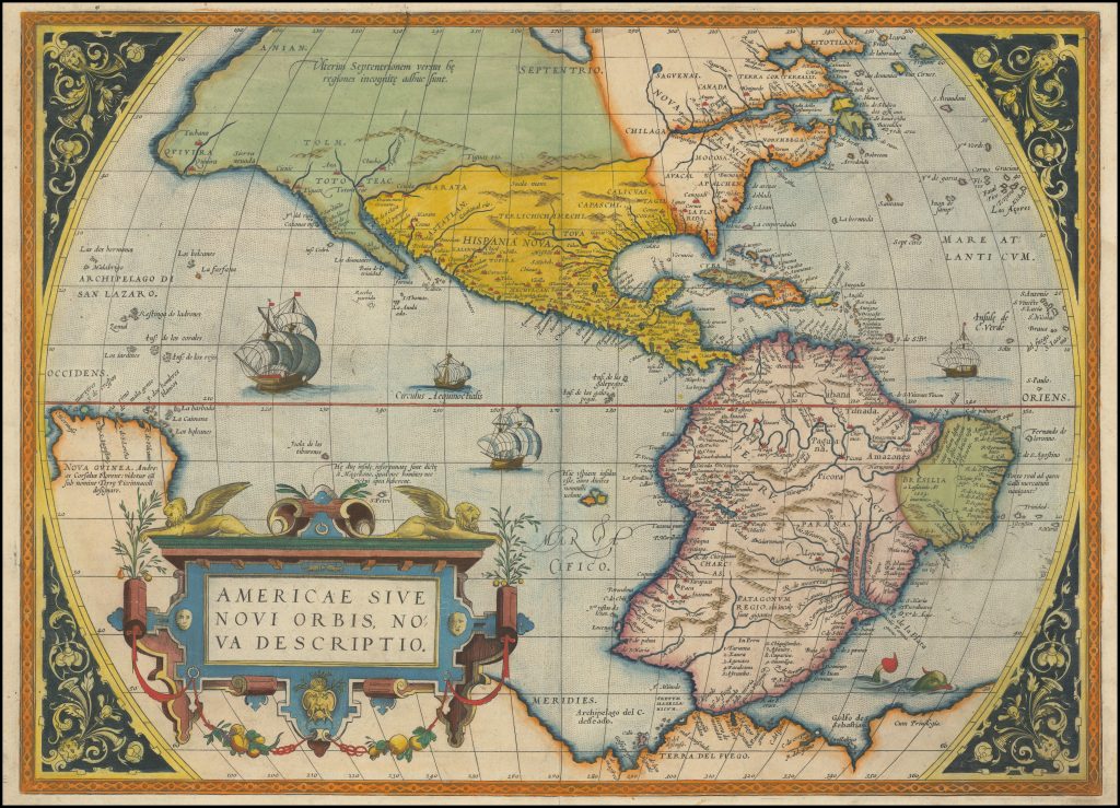 Americae sive Novi Orbis, Nova Descriptio, 1572.
