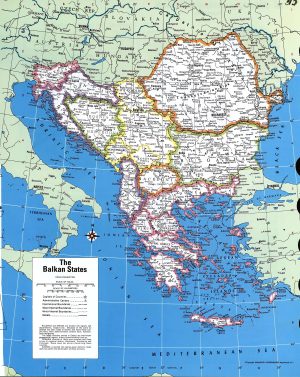 Mapa de los Balcanes